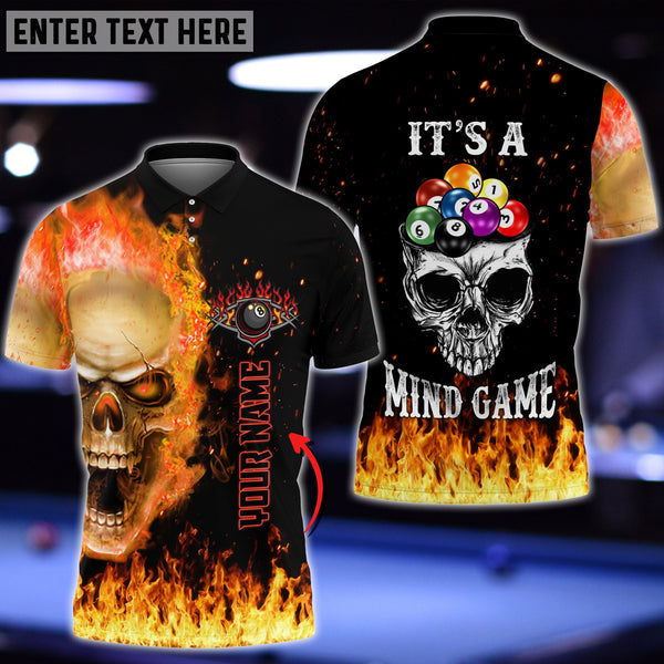 Maxcorners Billiards Skull Personalized 3D Shirt