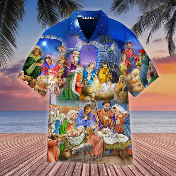 Nativity Christmas - Birth Of Jesus Hawaiian Shirt With Pocket| SP1091