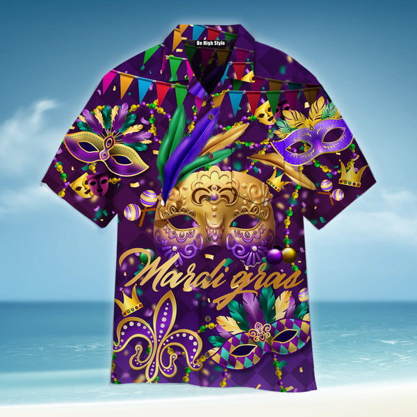 Happy Mardi Gras Hawaiian Shirt With Pocket | SP1087