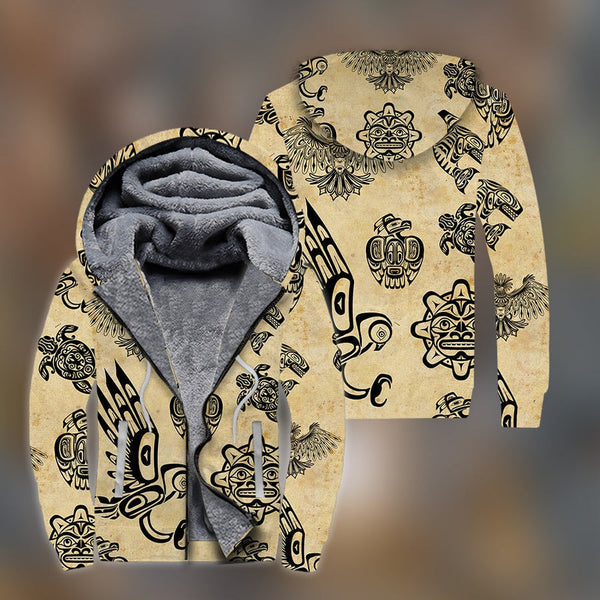 Haida People Fleece Zip Hoodie All Over Print | FZ450