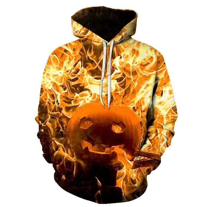 Halloween Afire Pumpkin Lamp 3D All Over Print | For Men & Women | Adult | HP2122-BehighStyle