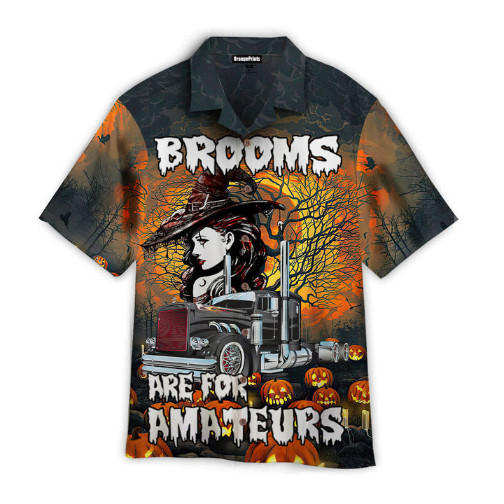 Halloween Brooms Are For Amateurs Hawaiian Shirt | For Men & Women | HW2610-BehighStyle