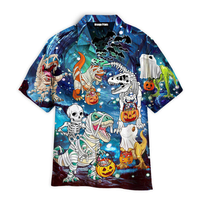 Halloween Dinosaur Scary Night Hawaiian Shirt | For Men & Women | HW2629-BehighStyle