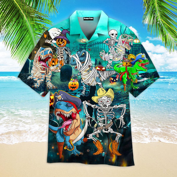 Halloween Dinosaur Scary Party Hawaiian Shirt | For Men & Women | HW2632-BehighStyle