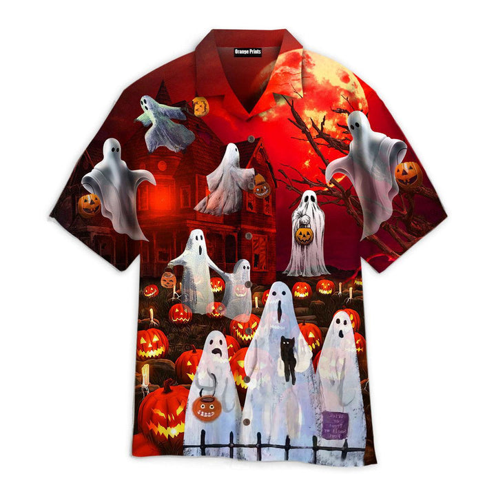 Halloween Ghost Night Hawaiian Shirt | For Men & Women | HW2649-BehighStyle