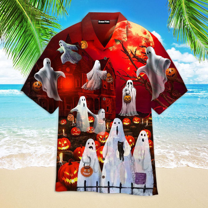 Halloween Ghost Night Hawaiian Shirt | For Men & Women | HW2649-BehighStyle