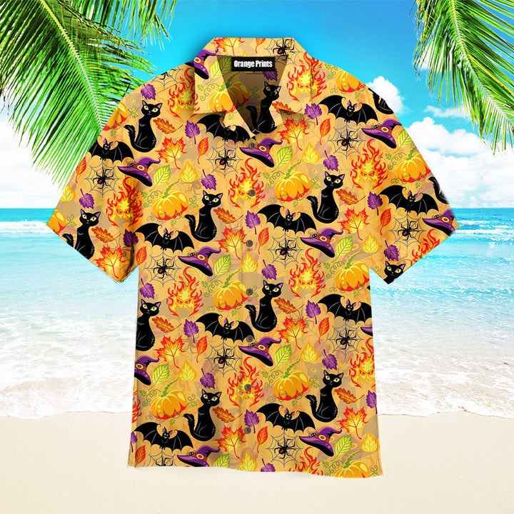 Halloween Horror Queen Cat Hawaiian Shirt | For Men & Women | HW2576-BehighStyle