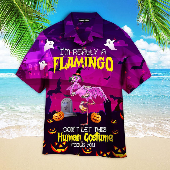 Halloween I’m Really A Flamingo Hawaiian Shirt | For Men & Women | HW2603-BehighStyle