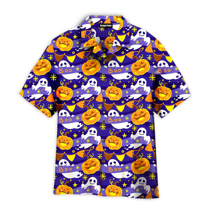 Halloween Pumkin Ghost Climbing Hawaiian Shirt | For Men & Women | HW2587-BehighStyle