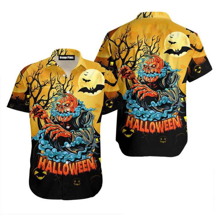 Halloween Pumkin Skull Hawaiian Shirt | For Men & Women | HW2637-BehighStyle