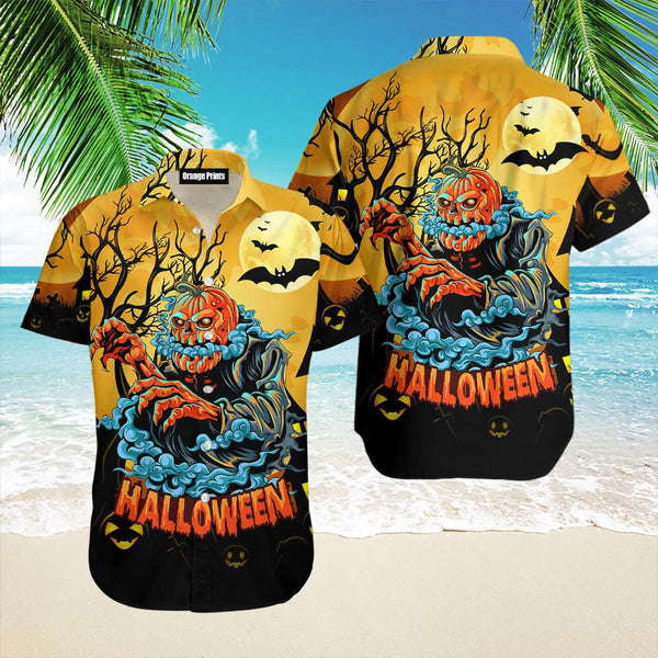 Halloween Pumkin Skull Hawaiian Shirt | For Men & Women | HW2637-BehighStyle