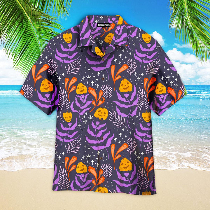 Halloween Pumkins Tropical Pattern Hawaiian Shirt | For Men & Women | HW2668-BehighStyle