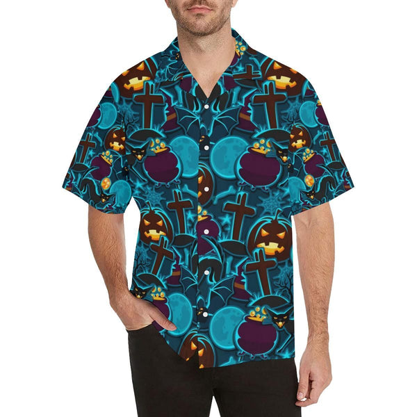Halloween Pumpkin Cat Hawaiian Shirt | HW2936