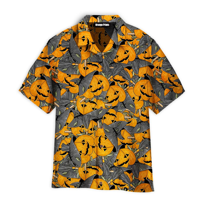 Halloween Pumpkin Pattern Hawaiian Shirt | For Men & Women | HW2580-BehighStyle