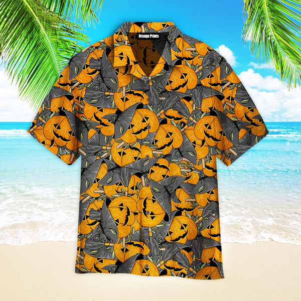 Halloween Pumpkin Pattern Hawaiian Shirt | For Men & Women | HW2580-BehighStyle