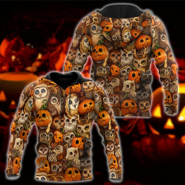 Halloween Pumpkin and Owl All Over Print | HO3331