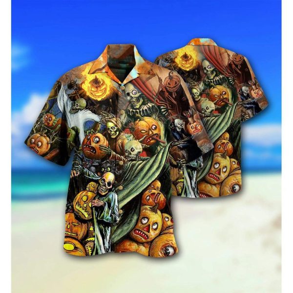 Halloween Pumpkins Scary Hawaiian Shirt | HW2952