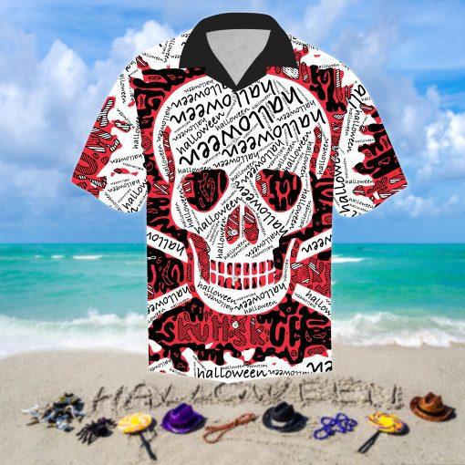 Halloween Red Skull Hawaiian Shirt | For Men & Women | HW2795-BehighStyle