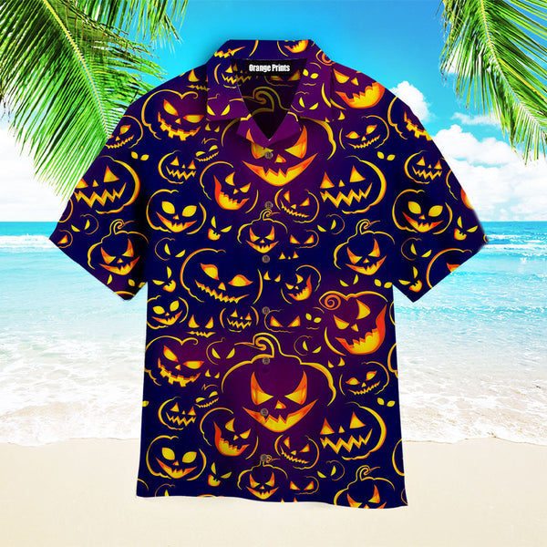 Halloween Scary Pumkin Ghost Hawaiian Shirt | For Men & Women | HW2582-BehighStyle