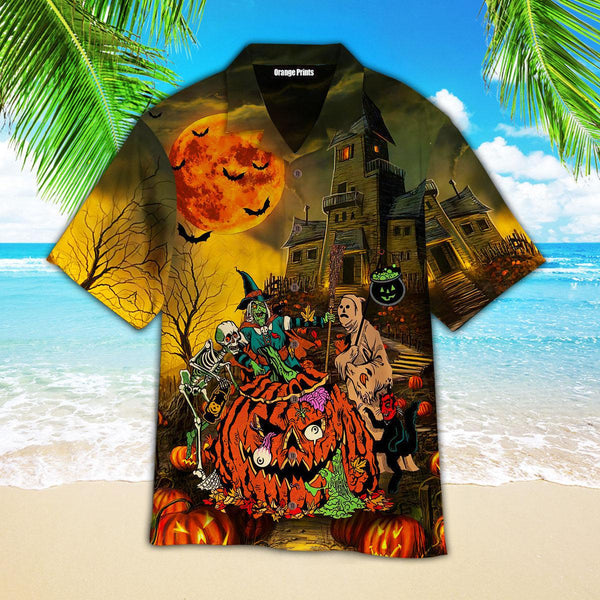 Halloween Screaming Hawaiian Shirt | For Men & Women | HW2638-BehighStyle