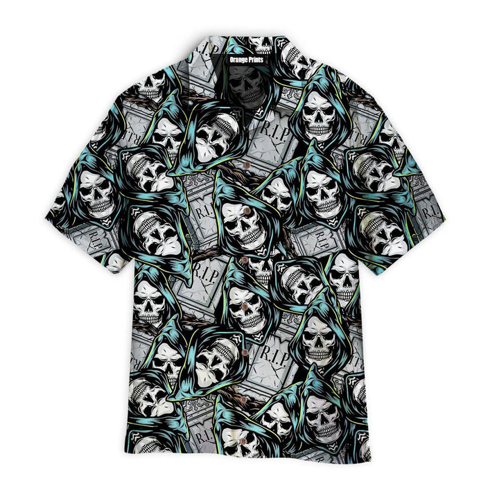 Halloween Vintage Grim Skull Hawaiian Shirt | For Men & Women | HW2641-BehighStyle