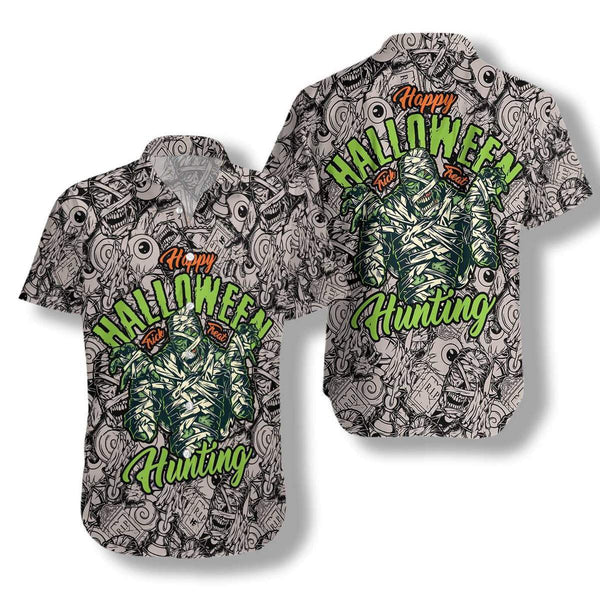 Halloween Vintage Scary Mummy Hawaiian Shirt | For Men & Women | HW2672-BehighStyle