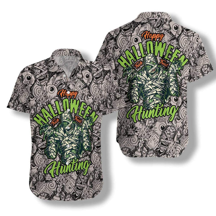 Halloween Vintage Scary Mummy Hawaiian Shirt | For Men & Women | HW2672-BehighStyle