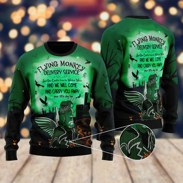 Halloween Witchcraft Flying Monkey Ugly Christmas Sweater | Adult | US2638
