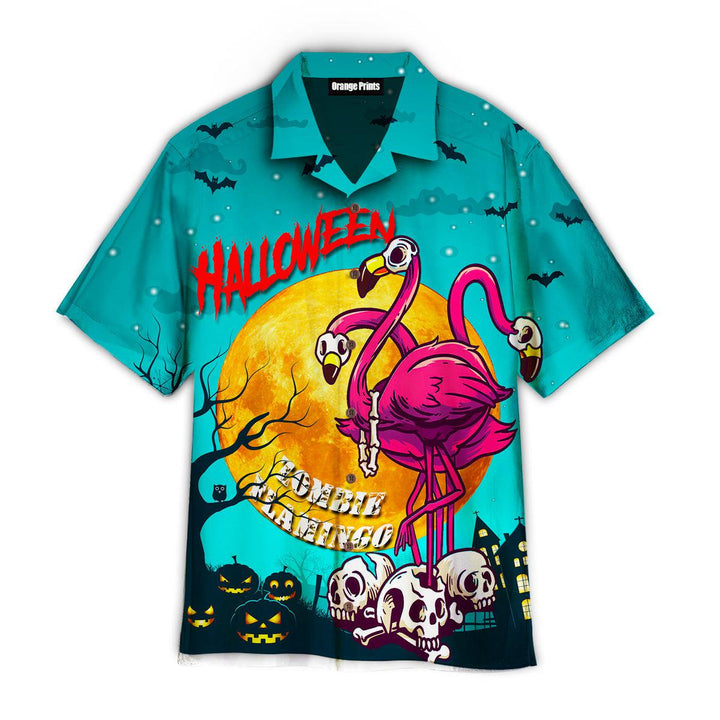 Halloween Zombie Flamingo Hawaiian Shirt | For Men & Women | HW2605-BehighStyle