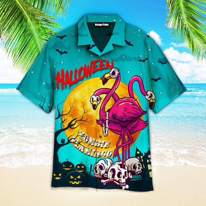 Halloween Zombie Flamingo Hawaiian Shirt | For Men & Women | HW2605-BehighStyle