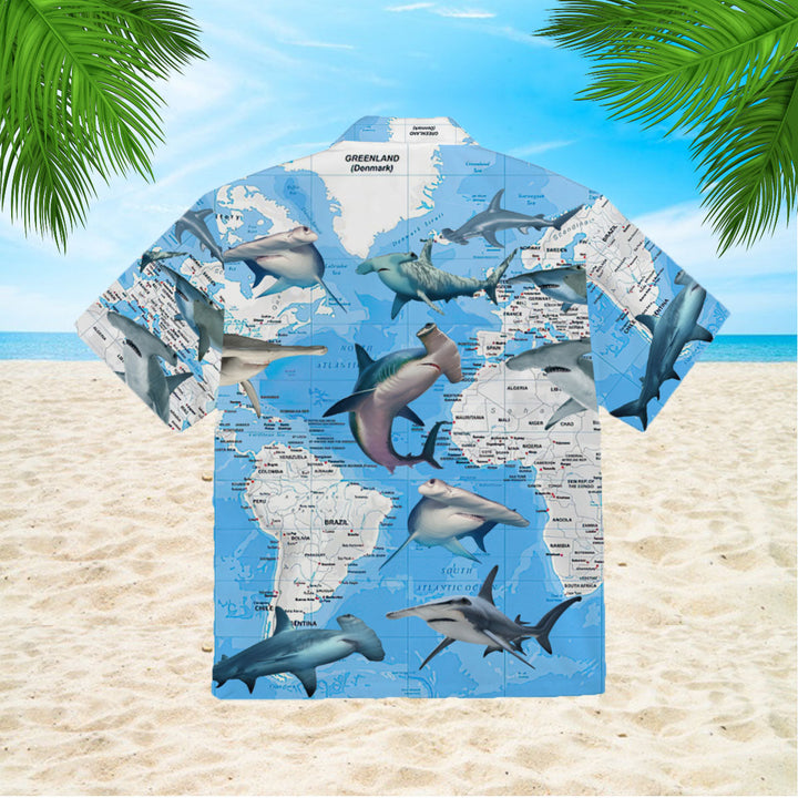 Hammerhead Shark Fishing Hawaiian Shirt | For Men & Women | HW446-BehighStyle