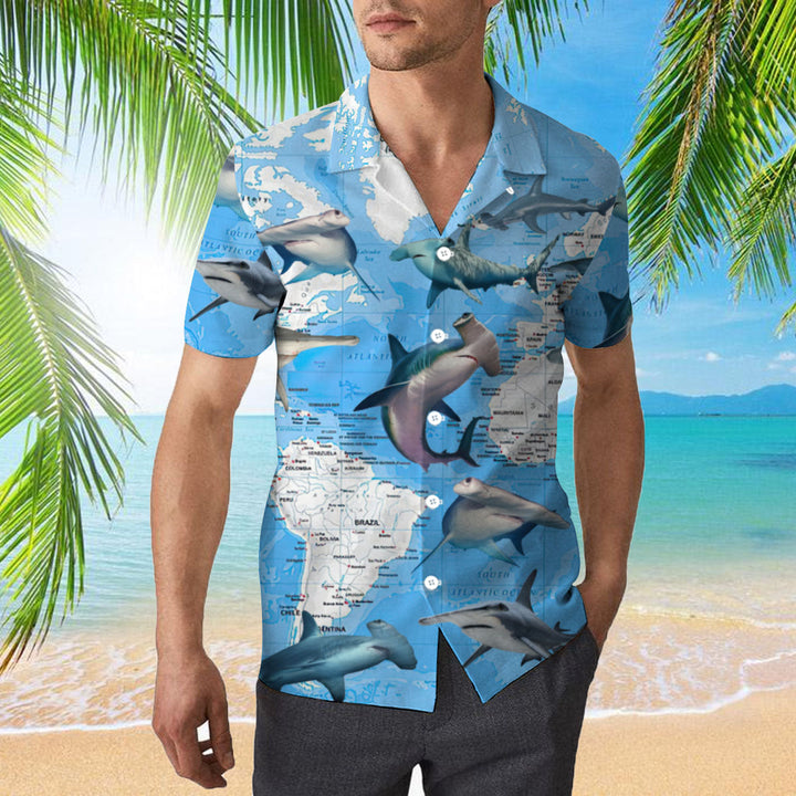 Hammerhead Shark Fishing Hawaiian Shirt | For Men & Women | HW446-BehighStyle