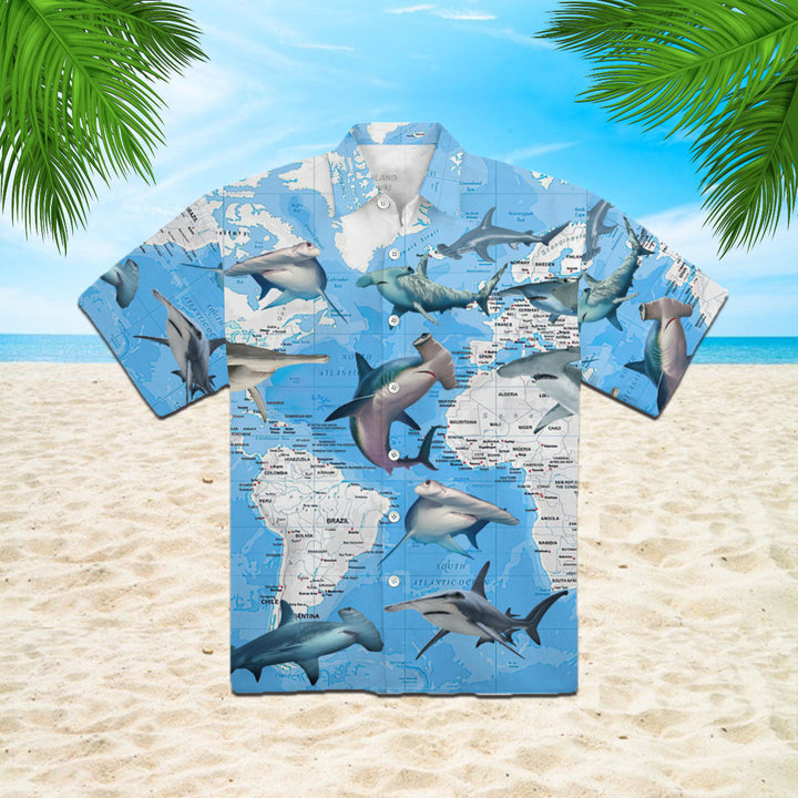 Hammerhead Shark Fishing Hawaiian Shirt | For Men & Women | HW446-BehighStyle