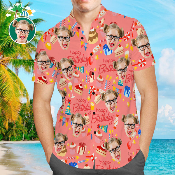 Happy Birthday Gifts Custom Photo Hawaiian Shirt | P315