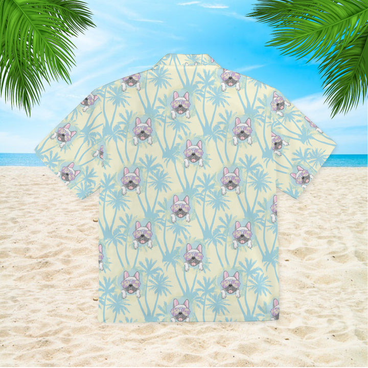 Happy Bull Dog With Tropical Hawaiian Shirt | For Men & Women | HW1156-BehighStyle