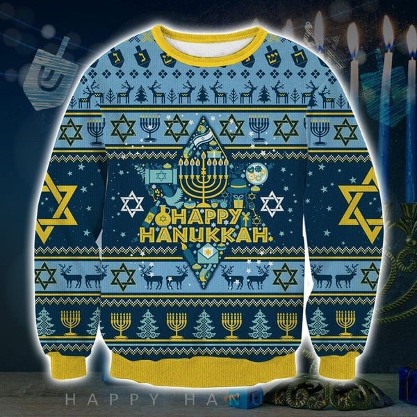 Happy Hanukkah Ugly Christmas Sweater | Adult | US2098