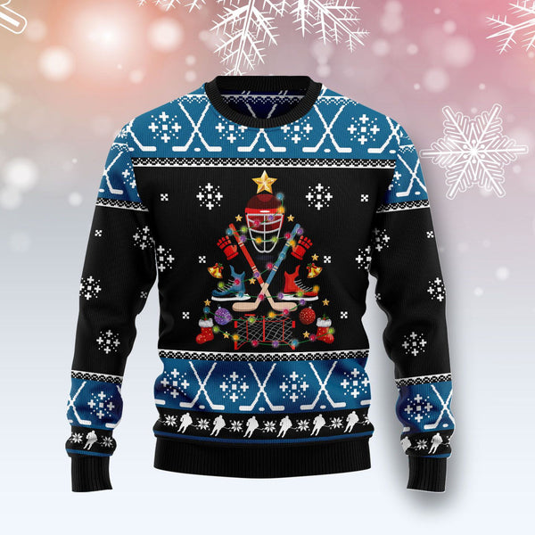 Happy Hockeyday Ugly Christmas Sweater | For Men & Women | Adult | US1432-BehighStyle