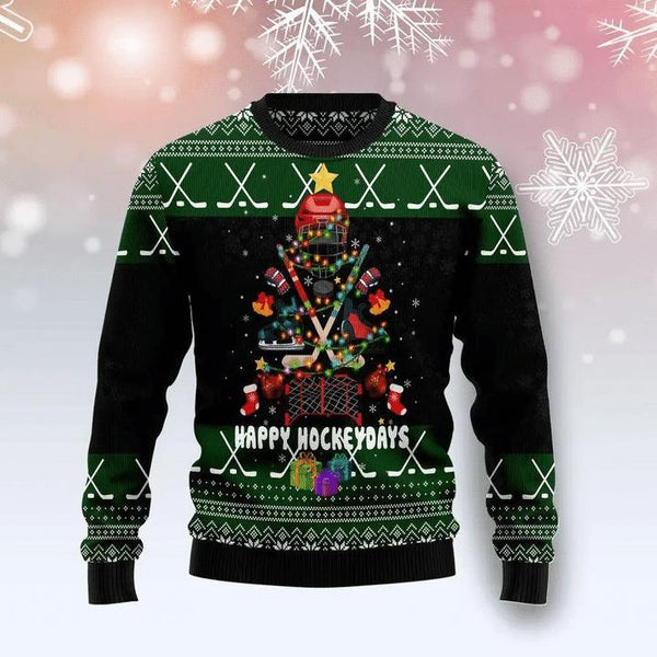 Happy Hockeydays Ugly Christmas Sweater | Adult | US2091