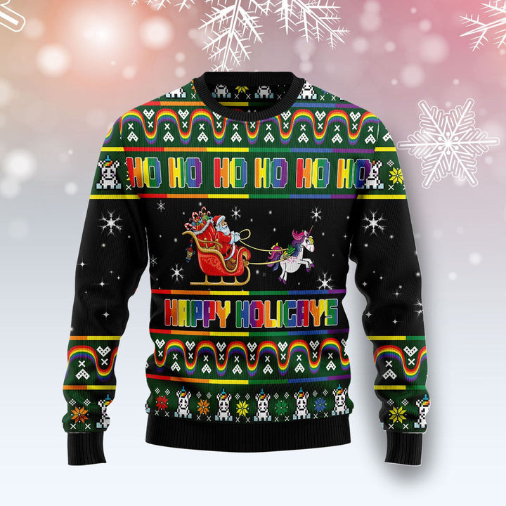 Happy Holigays Ugly Christmas Sweater | For Men & Women | Adult | US1433-BehighStyle