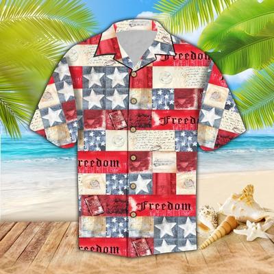 Happy Independence Day US Flag Hawaiian Shirt | For Men & Women | HW1742-BehighStyle