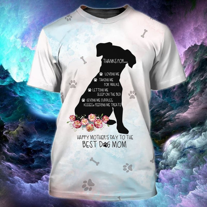 Happy Mother's Day To Dog Mom 3D All Over Print | For Men & Women | Adult | HP1215-BehighStyle