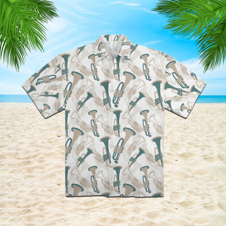 Happy Trumpet Musical Performance Pattern Hawaiian Shirt | For Men & Women | HW801-BehighStyle