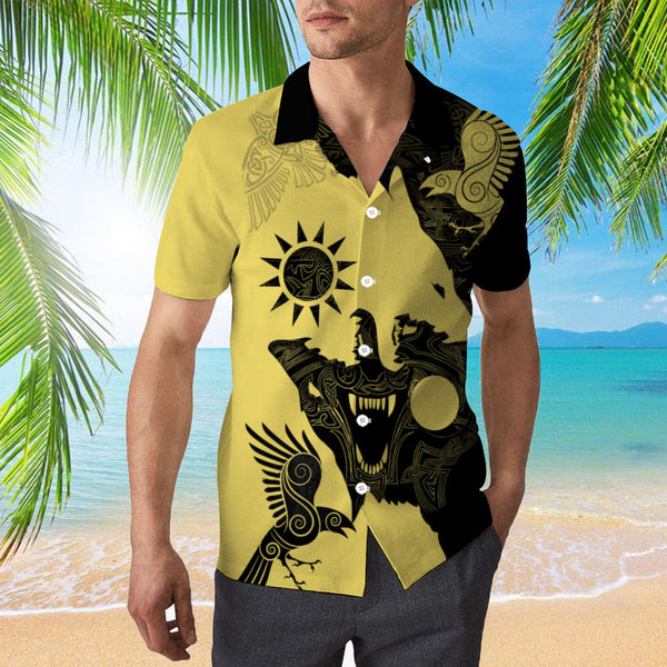 Hati And Skull Wolf Hawaiian Shirt | For Men & Women | HW1859-BehighStyle