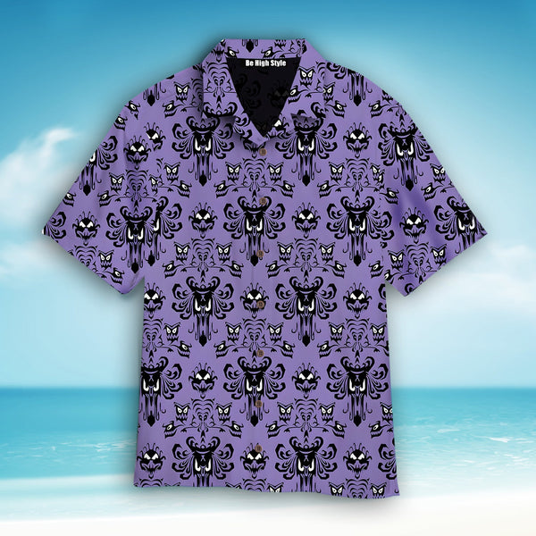 Haunted Mansion Pattern Halloween Hawaiian Shirt | HW2933