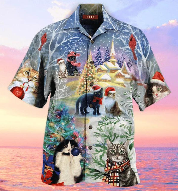 Have A Purry Purry Christmas Cat Hawaiian Shirt | For Men & Women | HW2095-BehighStyle