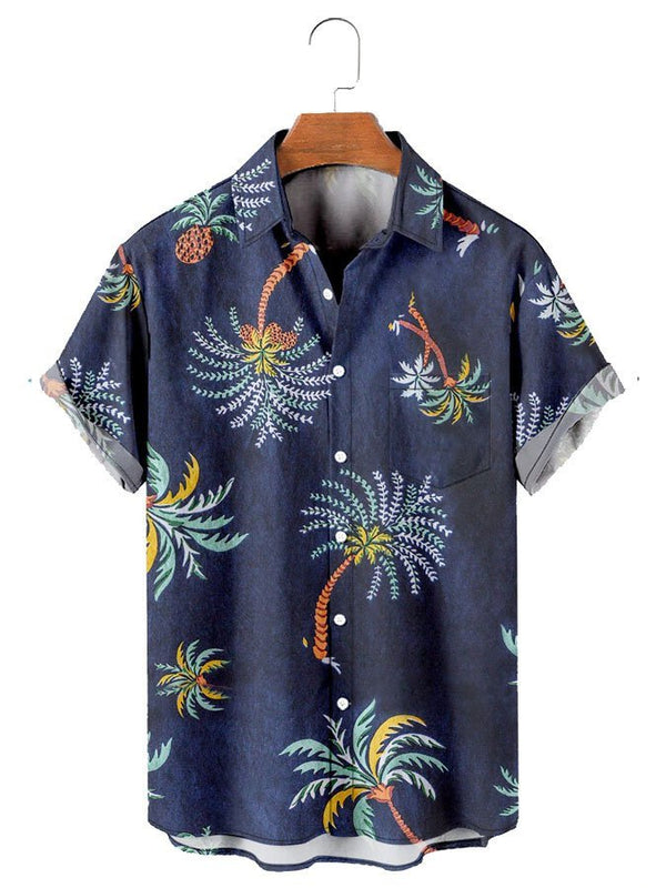 Hawaii Beach Coconut Tree Hawaiian Shirt With Pocket| SP1001