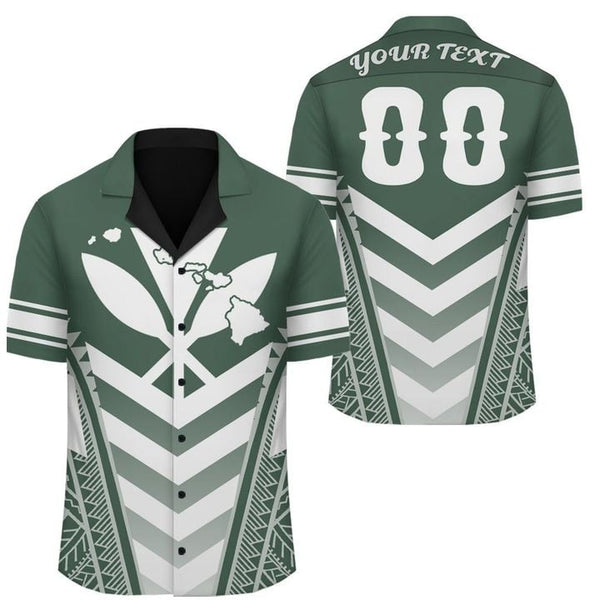 Hawaii Kanaka Map Football Custom Name Hawaiian Shirt | HN746