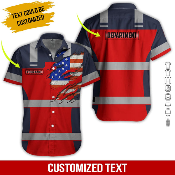 Heavy Equipment Custom Name And Department Hawaiian Shirt | For Men & Women | HN444-BehighStyle