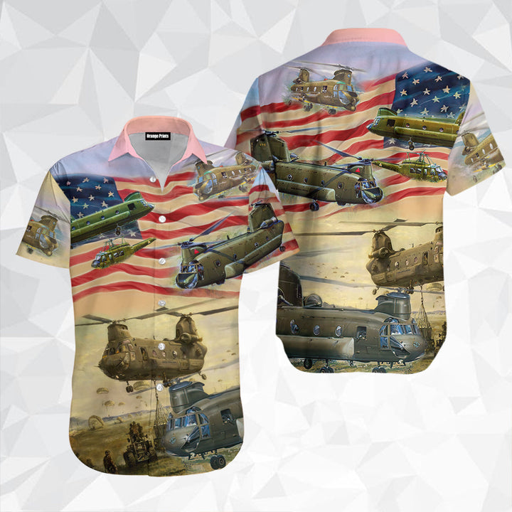 Helicopter American Flag Aloha Hawaiian Shirt | For Men & Women | HW4222-BehighStyle