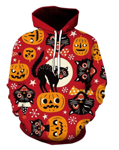 Hip Hop Boy Autum Cat Pumpkin Halloween 3D All Over Print | For Men & Women | Adult | HP1838-BehighStyle